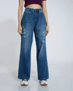 Distressed Wide Leg Denim - Image 4