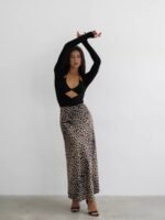Leopard Print Flare Skirt - Image 3