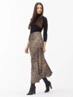 Leopard Print Flare Skirt - Image 2