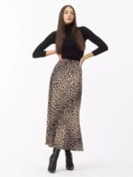 Leopard Print Flare Skirt