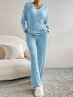 V-Neck Lounge Wear Co Ord Sets for Women
